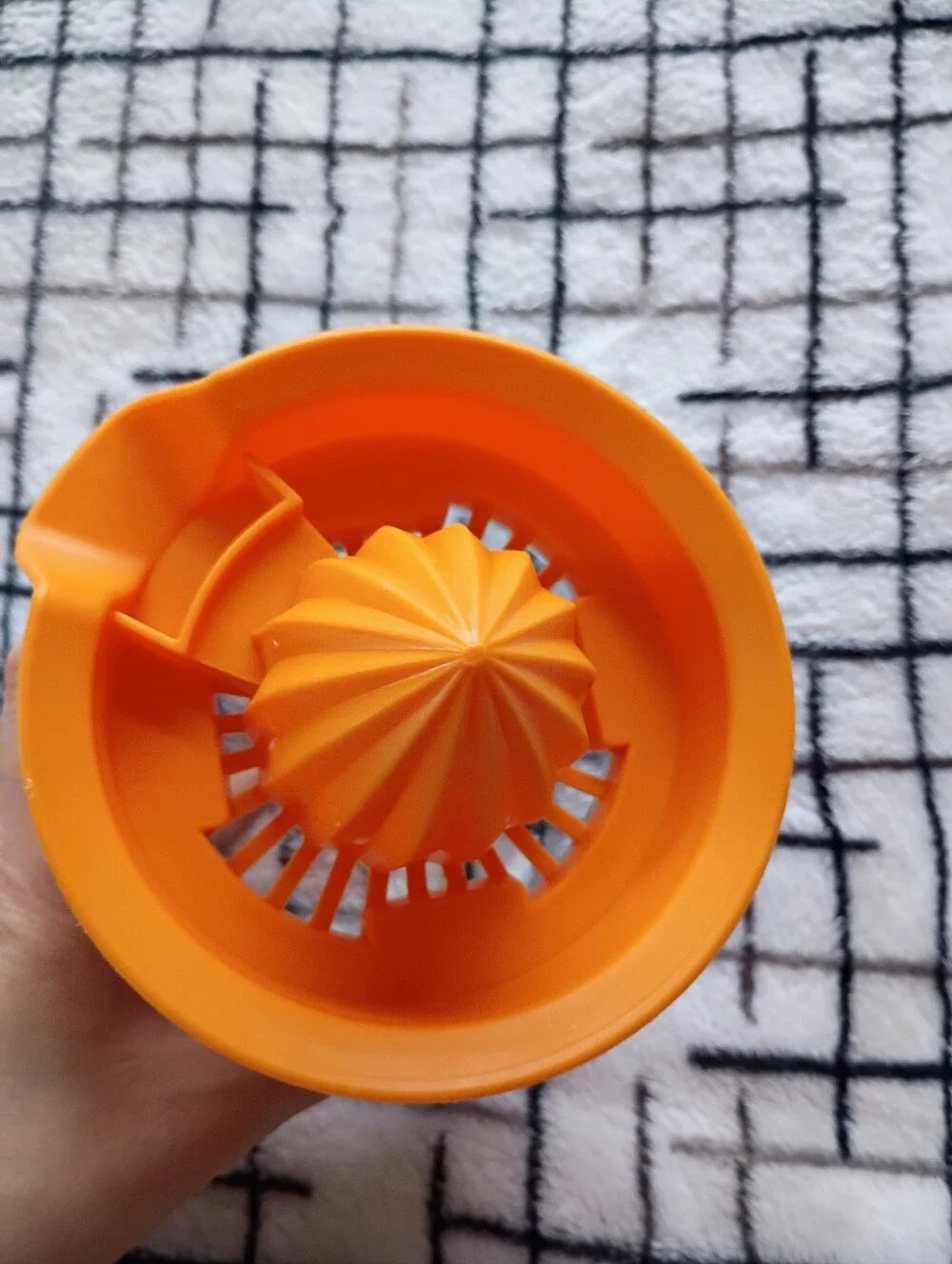 Handheld Citrus Juicer with Glass Container Vintage
